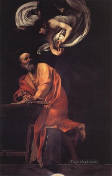 カラヴァッジョ Painting - 聖マタイ・カラヴァッジョのインスピレーション